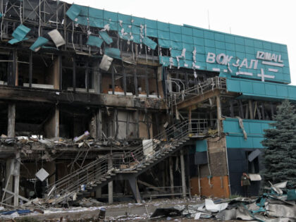 IZMAIL, UKRAINE - AUGUST 2, 2023 - The Marine Terminal building shows damage caused by the Russian drone attack on the port infrastructure of Izmail situated on the Danube River Wednesday night, August 2, Izmail, Odesa Region, southern Ukraine. (Photo credit should read Nina Liashonok / Ukrinform/Future Publishing via Getty …