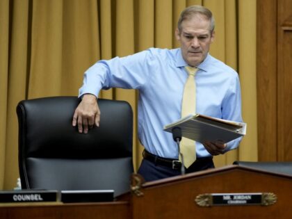 Rep. Jim Jordan, R-Ohio, arrives for a House Judiciary Select Subcommittee on the Weaponization of the Federal Government hearing on Capitol Hill in Washington, Thursday, July 20, 2023. (Patrick Semansky/AP)