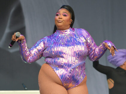 GLASTONBURY, ENGLAND - JUNE 29: Lizzo performs on the West Holts stage during day four of Glastonbury Festival at Worthy Farm, Pilton on June 29, 2019 in Glastonbury, England. The festival, founded by farmer Michael Eavis in 1970, is the largest greenfield music and performing arts festival in the world. …