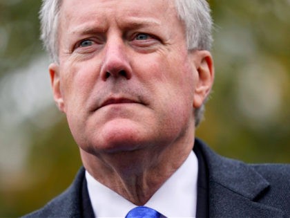 FILE - White House chief of staff Mark Meadows speaks with reporters outside the White House, Oct. 26, 2020, in Washington. The House panel investigating the Jan. 6 Capitol insurrection says it has “no choice” but to move forward with contempt charges against former Trump White House chief of staff …