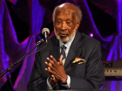 Clarence Avant, winner of the 2019 Grammy Salute to Industry Icons Award speaks at the Pre-Grammy Gala And Salute To Industry Icons at the Beverly Hilton Hotel on Saturday, Feb. 9, 2019, in Beverly Hills, Calif. (Photo by Chris Pizzello/Invision/AP)