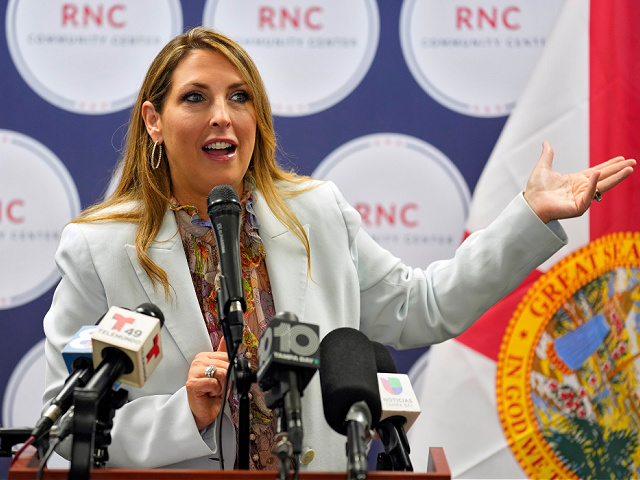 Republican National Committee chairman Ronna McDaniel speaks during a Get Out To Vote rally Tuesday, Oct. 18, 2022, in Tampa, Fla. (AP Photo/Chris O'Meara)