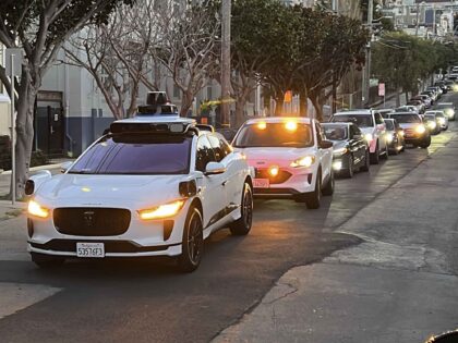 Self-driving traffic jam (Associated Press)