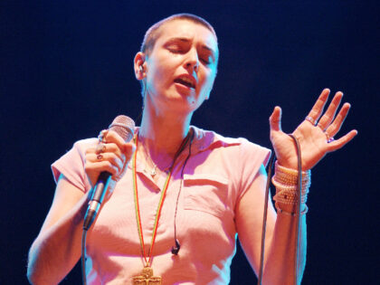 DUBLIN, IRELAND - JANUARY 18: Irish singer Sinead O'Connor sings in concert January 18, 2003 at The Point Theatre in Dublin, Ireland. (Photo by Getty Images)