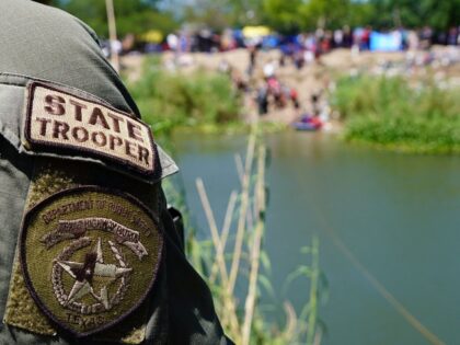 Texas DPS trooper stands ready at state's border with Mexico to deter and turnback migrant crossings. (Texas Department of Public Safety)