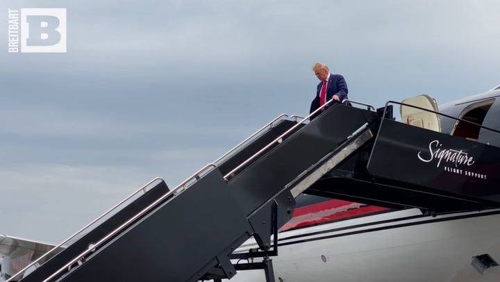 WATCH: Trump Lands in Virginia Ahead of Court Appearance in D.C.